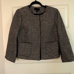 Classic Tweed Jacket with Purple Accents